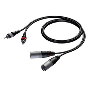 CAVO AUDIO 2x XLR M / 2x RCA M (CAB 701-3) 3MT - Fg9 systems