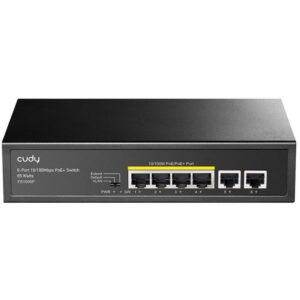 SWITCH RETE 6 PORTE 10/100 2 POE 32W (FS1006P) - Fg9 systems