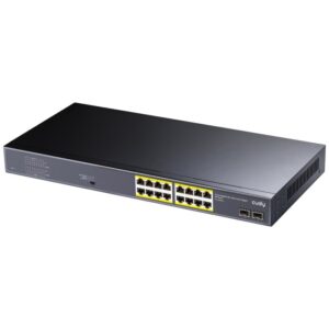 SWITCH RETE 16 PORTE POE + 2 SLOT SFP GIGABIT 10/100/1000MBPS 200W (GS1020PS2) - Fg9 systems